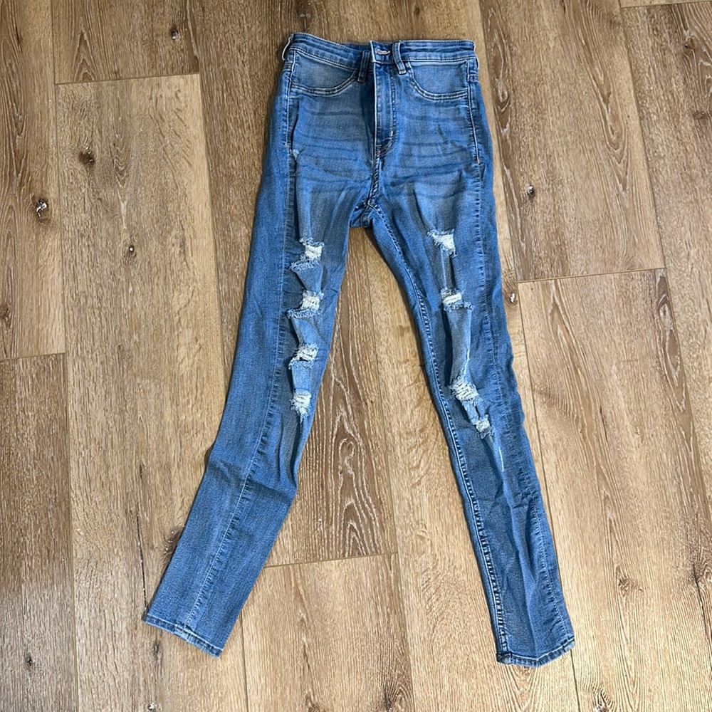 Hi rise skinny jeans from H&M